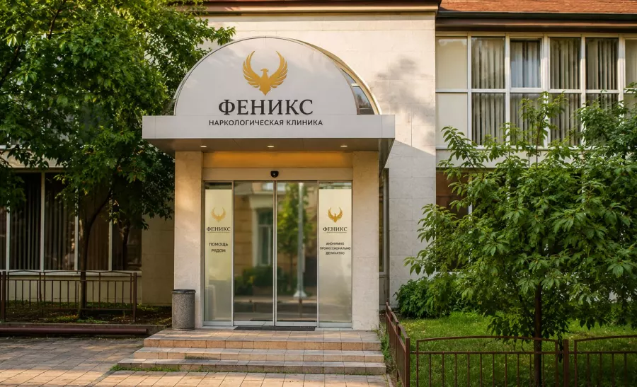 Вход в наркологическую клинику «Феникс» в Свирске